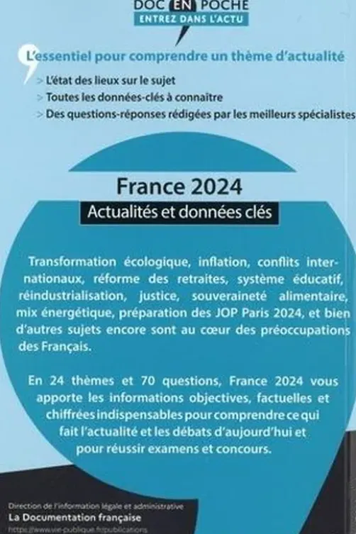 France 2024. Actualités et données clés, La Documentation Française