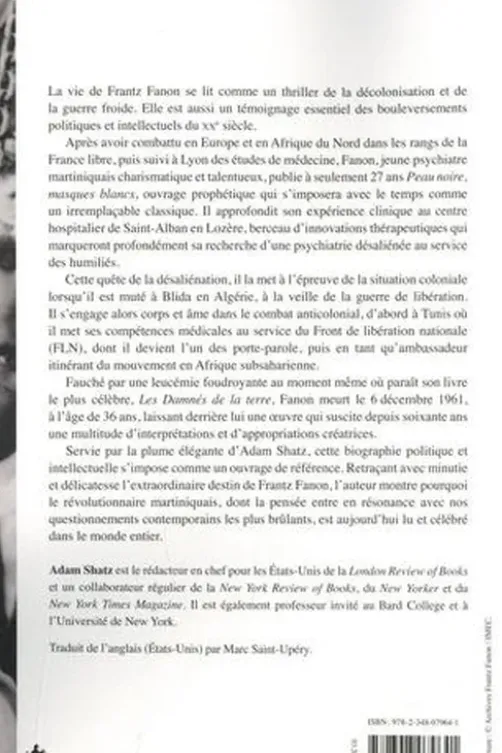 Frantz Fanon. Une vie en révolutions, Adam Shatz