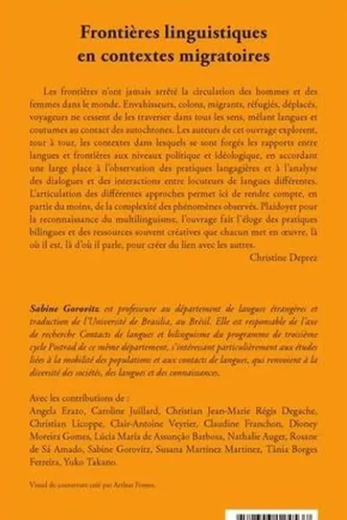 Frontières linguistiques en contextes migratoires. Citoyennetés en construction, Sabine Gorovitz