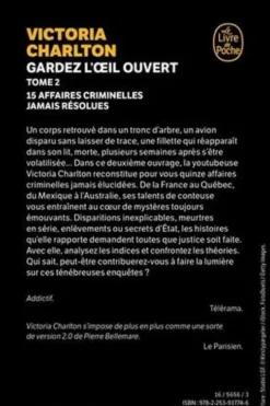 Gardez l'oeil ouvert. Tome 2, 15 affaires criminelles jamais résolues, Victoria Charlton