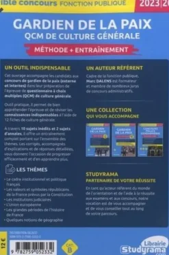 Gardien de la paix. QCM de culture générale et d’actualité. Méthode + entraînement, Edition 2023-2024, Marc Dalens