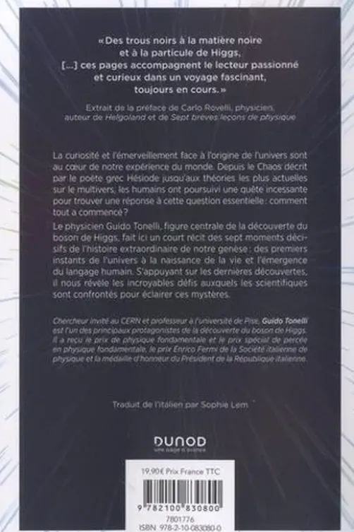 Genèse. Le grand récit des origines, Guido Tonelli