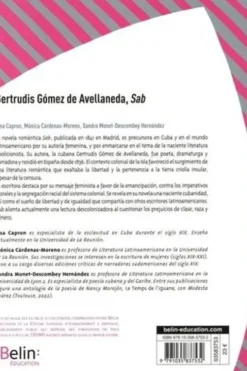 Gertrudis Gómez de Avellaneda, Sab. Réussir l'agrégation d'espagnol, Edition 2025, Edition en espagnol, Elsa Capron