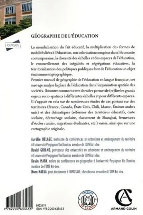 Géographie de l'éducation, Aurélie Delage