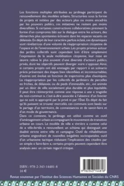 Géographie et Cultures N° 103, automne 2017 : Jardiner pour coproduire la ville. Mobillisations citoyennes et stratégies d'acteurs, Florence Brondeau