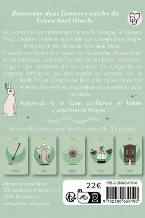 Green Soul Oracle. Coffret avec 40 cartes, Mélody Lima