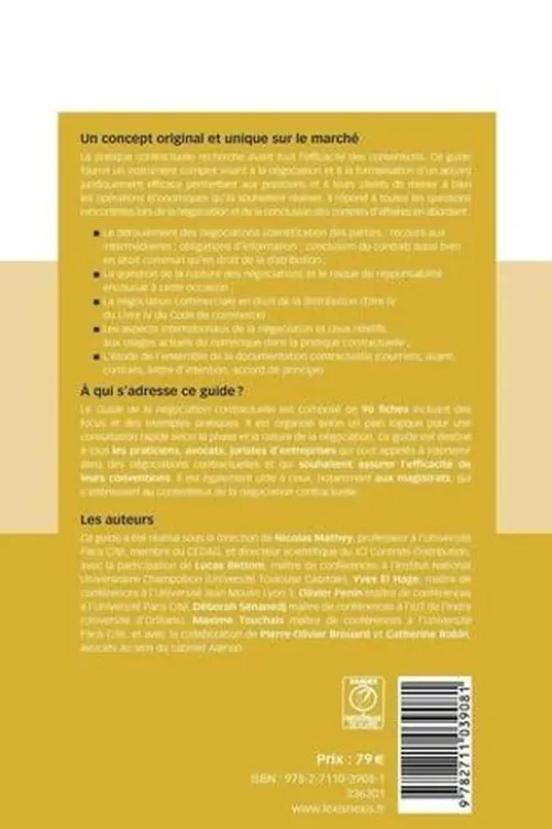 Guide de la négociation contractuelle. Edition 2024-2025, Nicolas Mathey