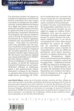 Guide de l'assurance transport et logistique. Risques maritimes, routiers, aériens, fluviaux, sanitaires, guerre, climatiques et cybercriminalité, Jean-Patrick Marcq