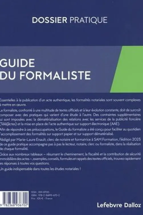 Guide du formaliste. Edition 2023, Marie-Laure Enault