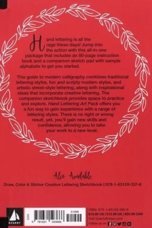 Hand Lettering Art Pack. A Guide to Modern Lettering Calligraphy, and Art Techniques, Edition en anglais, Lisa Engelbrecht