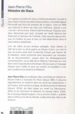 Histoire de Gaza, Jean-Pierre Filiu