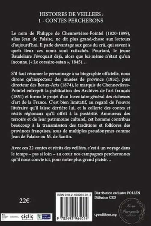 Histoires de veillées. Volume 2, Contes percherons, Charles-Philippe de Chennevières-Pointel