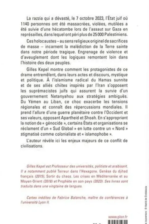 Holocaustes. Israël, Gaza et la guerre contre l'Occident, Gilles Kepel