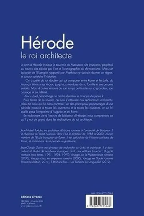 Hérode, le roi architecte, Jean-Michel Roddaz