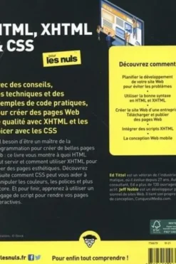 HTML, XHTML & CSS3 pour les nuls. 2e édition, Ed Tittel