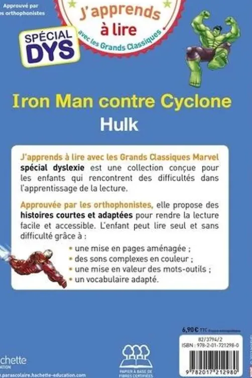 Hulk ; Iron Man contre Cyclone [ADAPTE AUX DYS, Isabelle Albertin