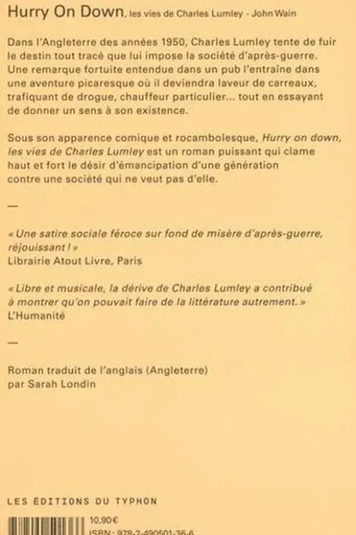 Hurry on down, les vies de Charles Lumley, John Wain