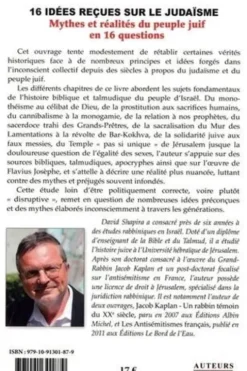 16 idées reçues sur le judaïsme. Mythes et réalites du peuple juif en 16 questions, David Shapira