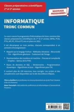 Informatique tronc commun CPGE scientifiques 1re et 2e années. Edition 2021, Thierry Audibert
