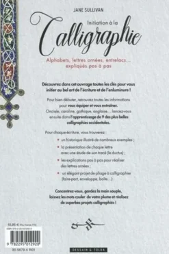 Initiation à la calligraphie. Alphabets, lettres ornées, entrelacs... expliqués pas à pas, Jane Sullivan