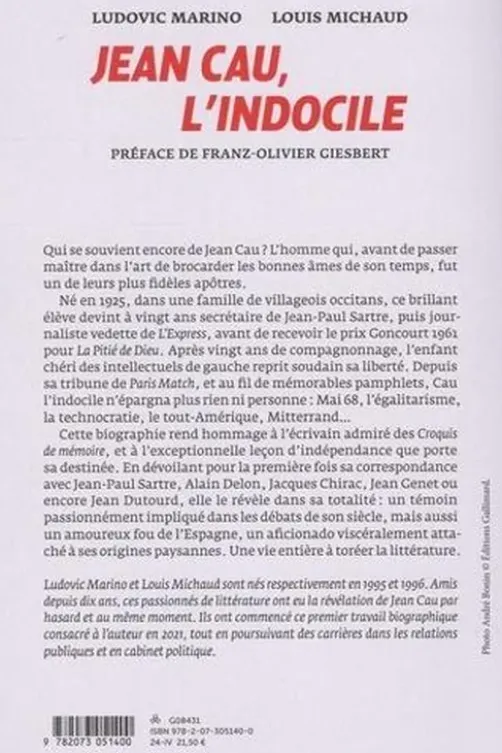 Jean Cau, l'indocile, Ludovic Marino