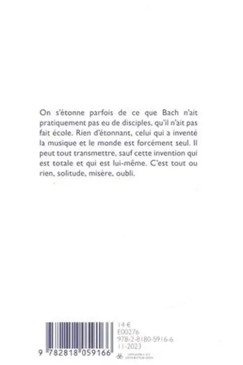 Jean-Sébastien Bach, René Belletto