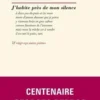 J'habite près de mon silence, Georges Perros