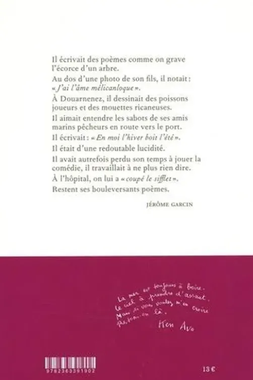 J'habite près de mon silence, Georges Perros