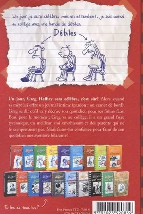 Journal d'un dégonflé Tome 1 : Carnet de bord de Greg Heffley, Jeff Kinney