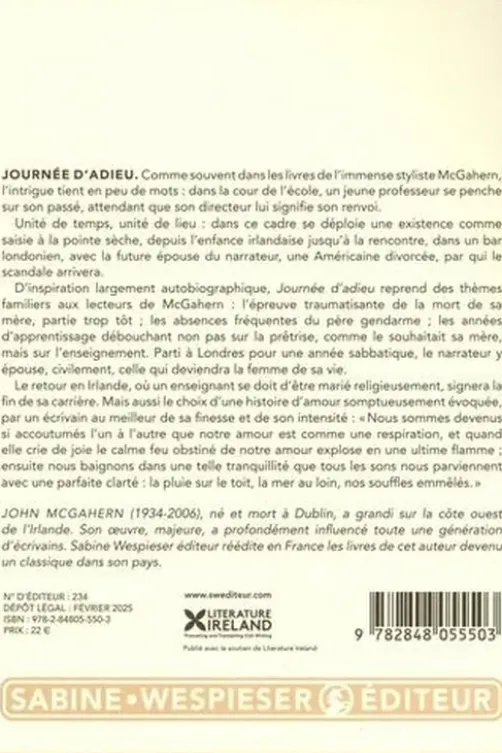 Journée d'adieu, John McGahern