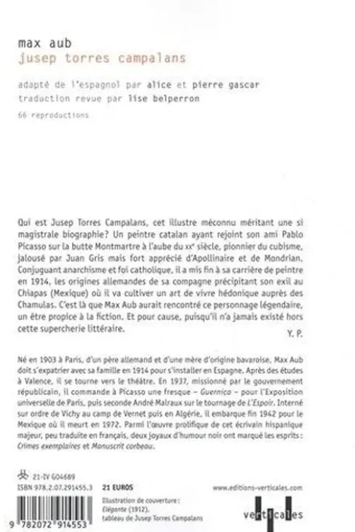 Jusep Torres Campalans. 68 reproductions, Max Aub