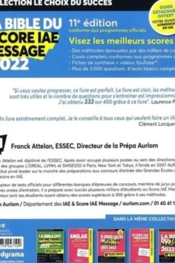La bible du score IAE message. Avec 1 guide offert, Edition 2022, Franck Attelan