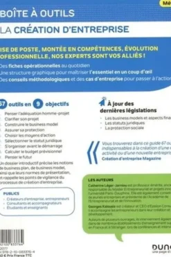 La boîte à outils de la création d'entreprise. 67 outils clés en main, Edition 2022, Catherine Léger-Jarniou