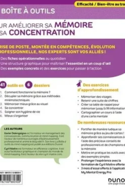 La boîte à outils pour améliorer sa mémoire et sa concentration. 41 outils clés en main, Xavier Delengaigne