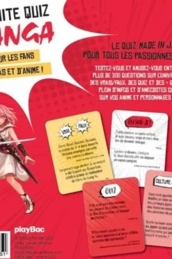 La boîte quiz Manga. Pour les fans de mangas et d'anime !, Play Bac