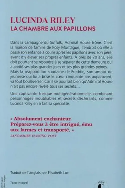 La chambre aux papillons, Lucinda Riley