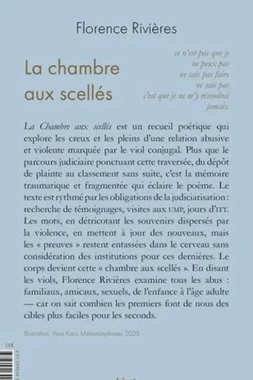 La chambre aux scellés, Florence Rivières