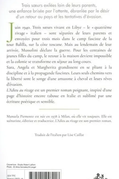 L'adieu au rivage, Manuela Piemonte