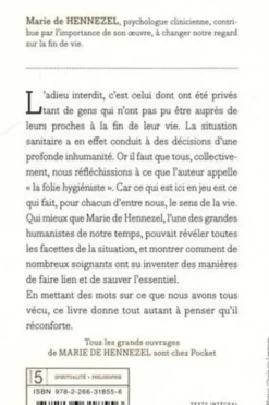 L'Adieu interdit, Marie de Hennezel
