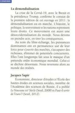La démondialisation. Edition revue et augmentée, Jacques Sapir