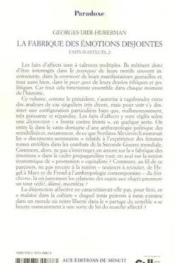 La fabrique des émotions disjointes, Georges Didi-Huberman