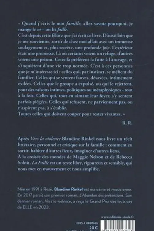 La faille, Blandine Rinkel