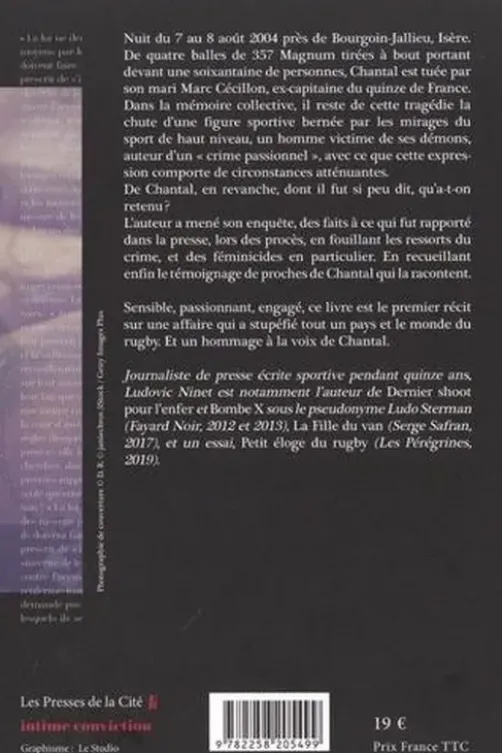 L'Affaire Cécillon. Chantal, récit d'un féminicide, Ludovic Ninet