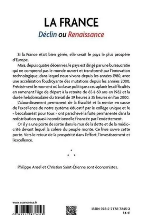 La France. Déclin ou renaissance, Philippe Ansel