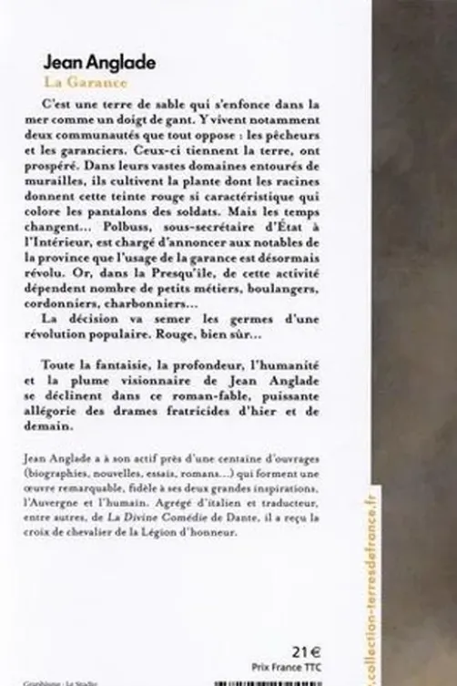 La Garance, Jean Anglade