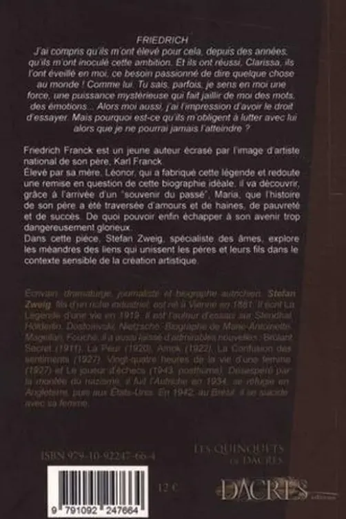 La légende d'une vie, Stefan Zweig