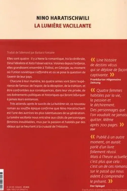 La lumière vacillante, Nino Haratischwili