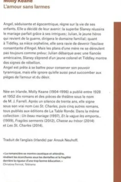 L'amour sans larmes, Molly Keane