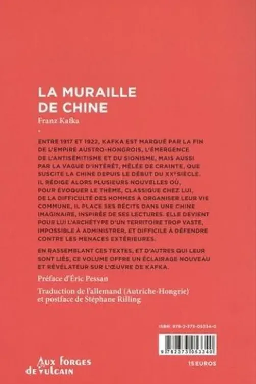 La Muraille de Chine, Franz Kafka