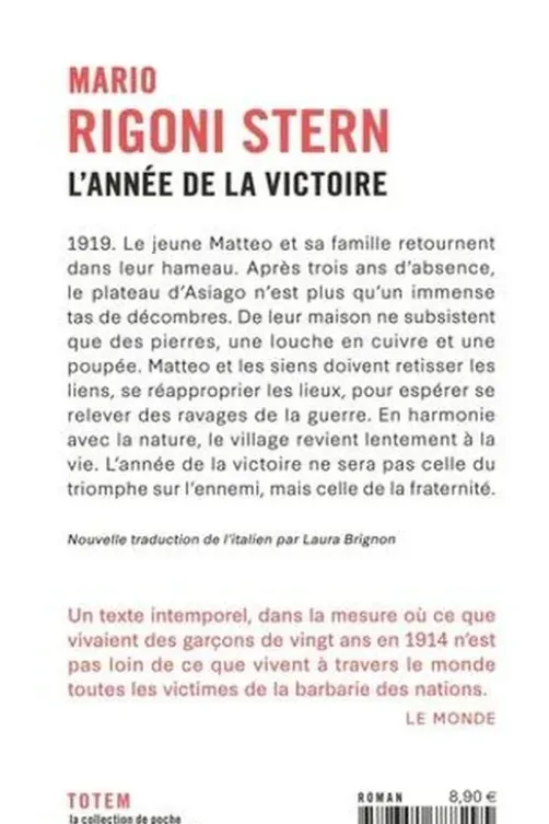 L'année de la victoire, Mario Rigoni Stern